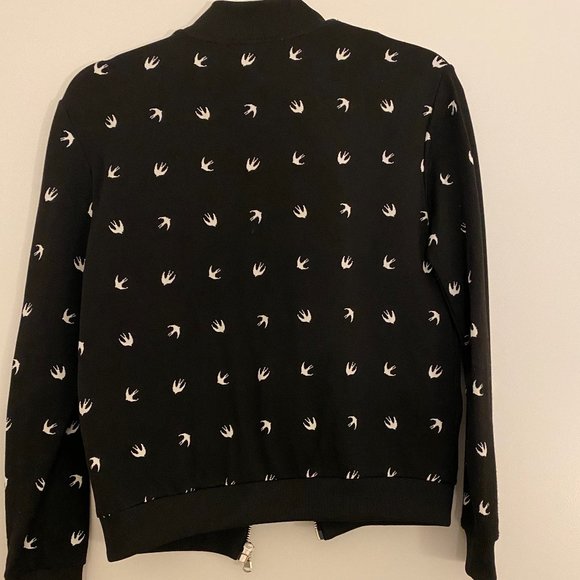 McQ Alexander McQueen Black Logo Zip Jacket Sz XS - Picture 2 of 4